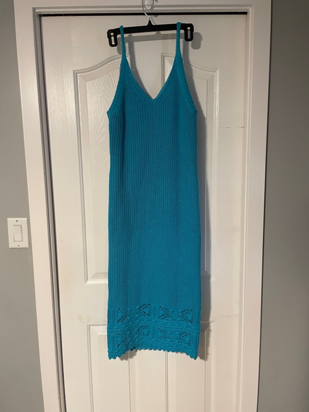 Willow and Wind Turquoise Knit Spaghetti Strap Dress